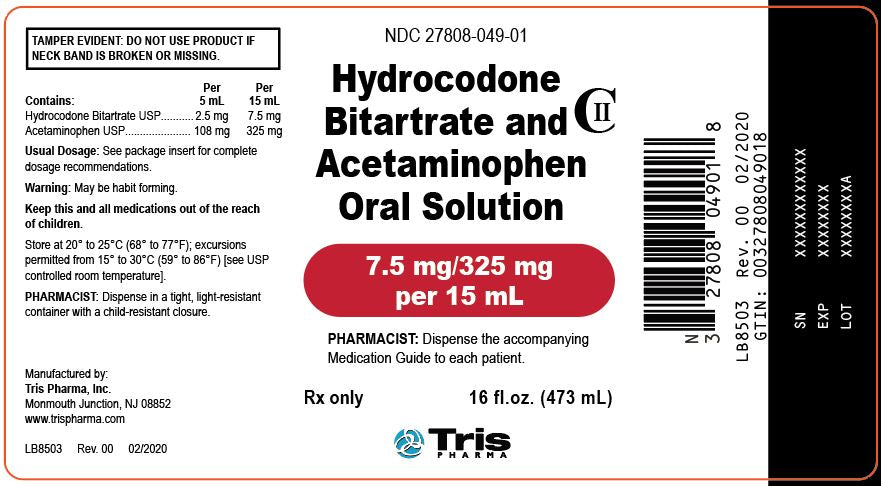 Hydrocodone 7.5/325mg