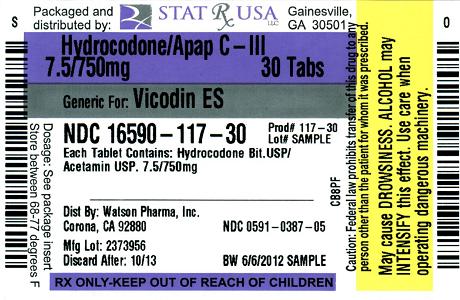 Hydrocodone 7.5/500mg
