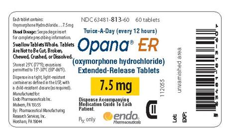 Opana ER 7.5mg