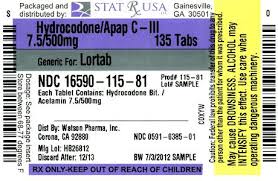 Percocet 7.5/500mg